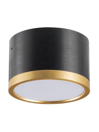 Lampa sufitowa spot okrągła czarno złota reflektorek vertigo GX53 - LEDco.pl
