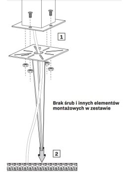 Kotwa montażowa dogruntowa 30cm wbijana w glebę do słupków - LEDco.pl