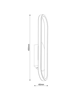 Kinkiet LED owalny nowoczesny designerski CORODOBA - LEDco.pl