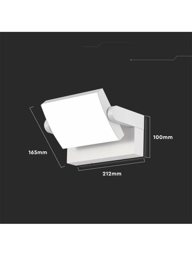 Projektor oprawa elewacyjna V-TAC 17W LED biała IP65 VT-11020 3000K 2520lm