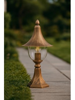 Lampa ogrodowa stojąca K-8128 CZARNY/ZŁOTY z serii BOSTON