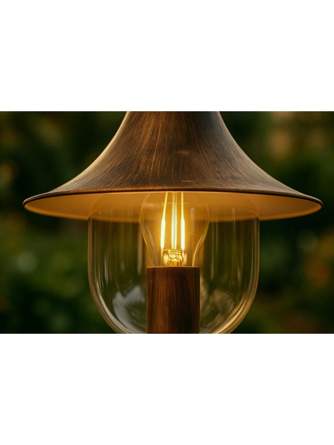 Lampa ogrodowa stojąca K-8128 CZARNY/ZŁOTY z serii BOSTON