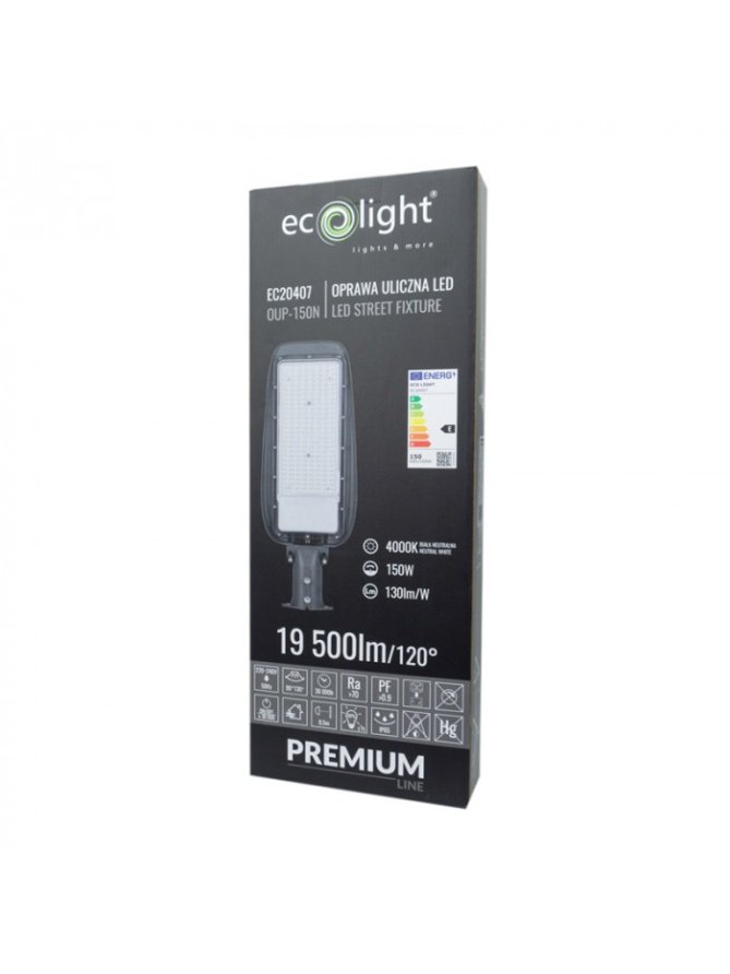 LAMPA ULICZNA PREMIUM 150W 4000K 130lm/W IP65