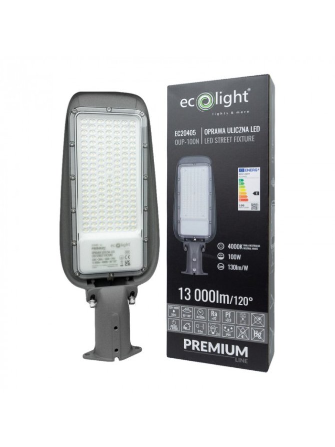 LAMPA ULICZNA PREMIUM 100W 4000K 130lm/W IP65