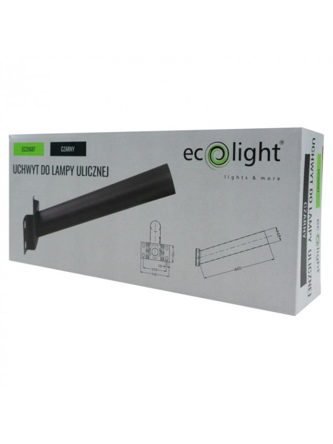 UCHWYT DO LAMPY ULICZNEJ CZARNY