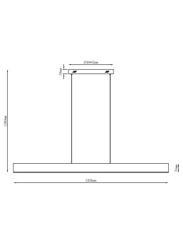 Lampa wisząca na dwóch linach nad stół designerska - LEDco.pl