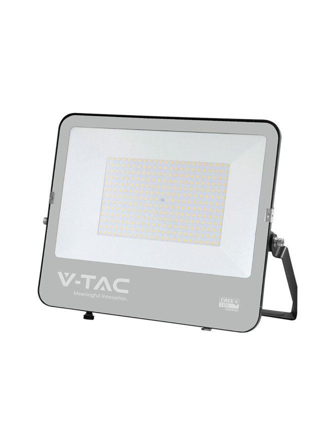Projektor LED V-TAC CREE CHIP 200W 135lm/W czarna obudowa przewód 1m IP65 VT-44201 6500K 27000lm 6 lat gwarancji