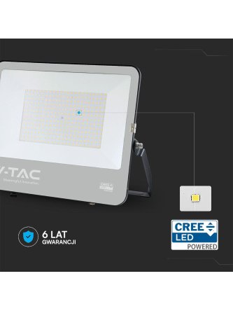 Projektor LED V-TAC CREE CHIP 300W 135lm/W czarna obudowa przewód 1m IP65 VT-44003 4000K 40500lm 6 lat gwarancji 2
