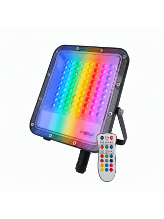 Naświetlacz RGB lampa LED kolorowa 50W + pilot EC20686 - LEDco.pl