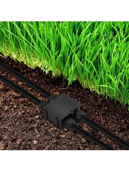 Puszka złączka mufa hermetyczna 4x4Pin czarna 0.5-4mm2 średnica przewodu 8-12mm IP68 V-TAC VT-871