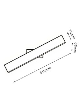 kinkiet ścienny LED prosty listwa designerski - LEDco.pl