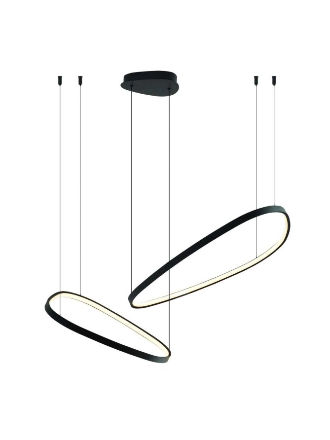 Lampa wisząca kamienie LED na linach - LEDco.pl