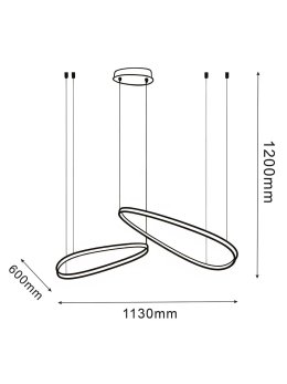 Lampa wisząca kamienie LED na linach - LEDco.pl