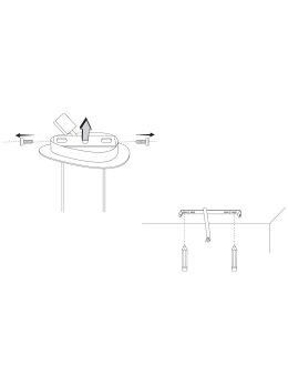 Lampa wisząca kamienie LED na linach - LEDco.pl
