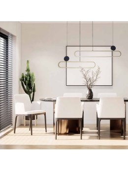 Lampa wisząca geometryczna glamour LED na linach - LEDco.pl