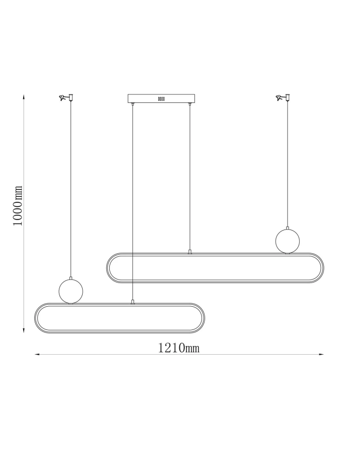 Lampa wisząca geometryczna glamour LED na linach - LEDco.pl