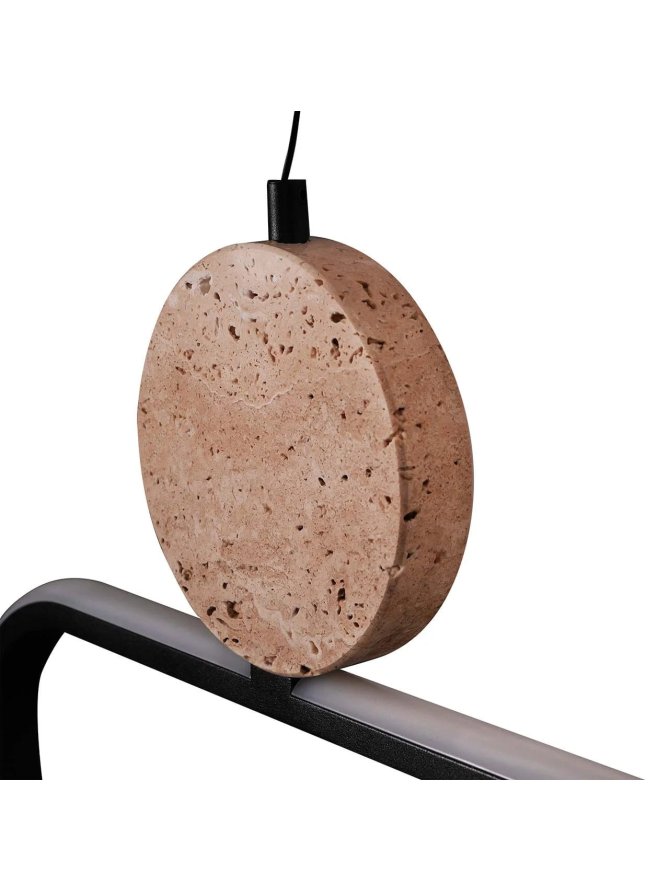 Lampa wisząca geometryczna czarna glamour LED na linach - LEDco.pl
