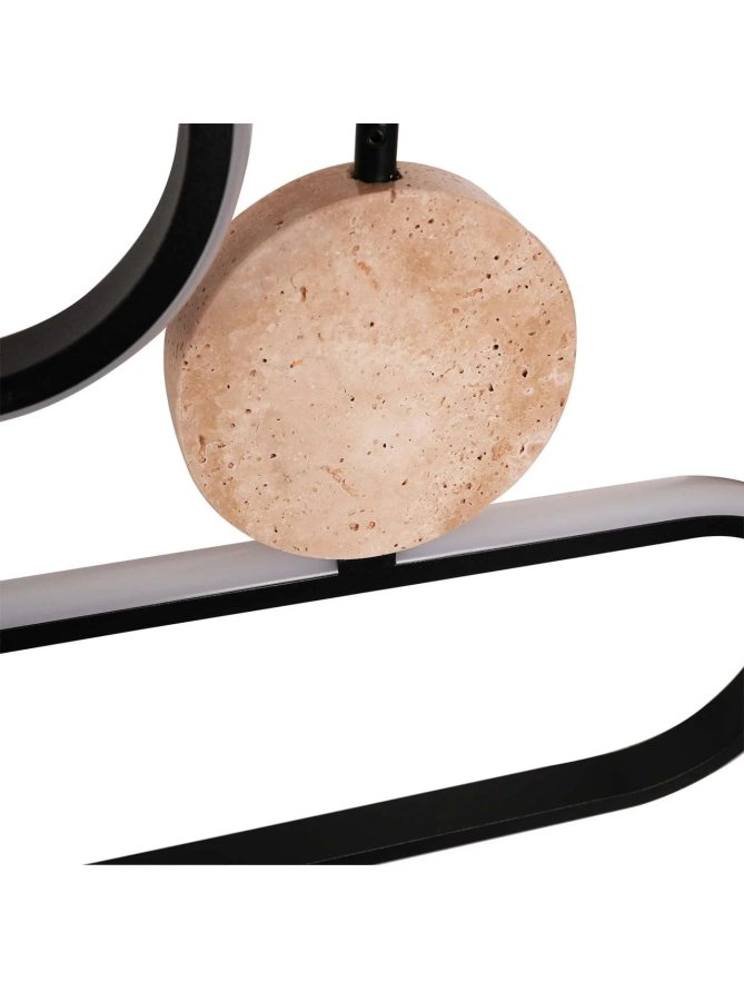 Lampa wisząca geometryczna czarna glamour LED na linach - LEDco.pl
