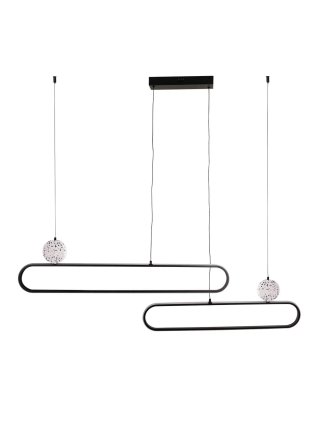 Lampa wisząca nowoczesna glamour kręgi LED na linach - LEDco.pl