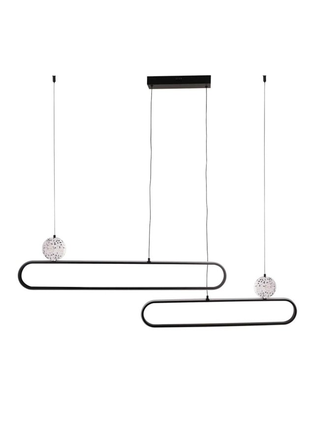 Lampa wisząca nowoczesna glamour kręgi LED na linach - LEDco.pl
