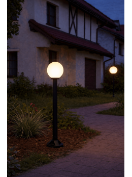 Lampa ogrodowa kula wysokość 130cm średnica 30cm KULE 60