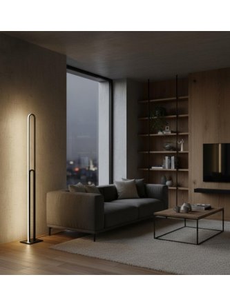 Lampa stojąca podłogowa LED owalna designerska - LEDco.pl 2