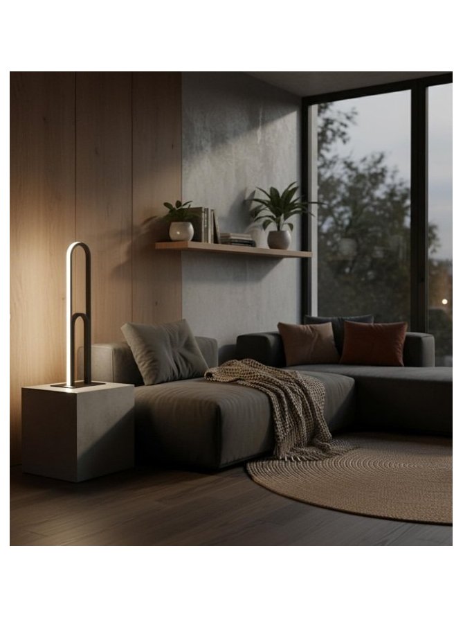 Lampa stołowa biurkowa nocna LED owalna designerska - LEDco.pl