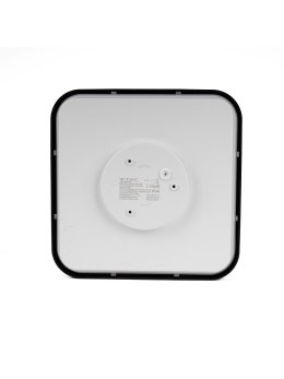Plafon V-TAC 18W LED SAMSUNG CHIP kwadrat 25x25cm natynkowy IP44 czarny VT-8618B 3000K 1830lm 5 lat gwarancji