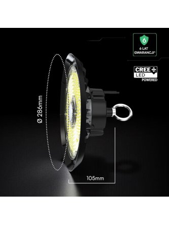 Oprawa V-TAC LED UFO high bay CREE CHIP IP65 ALU 135Lm/W 150W VT-91152 4000K 20200lm 6 lat gwarancji 2
