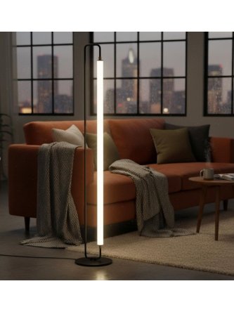 Lampa loftowa świetlówkowa podłogowa stojąca do salonu - LEDco.pl 2