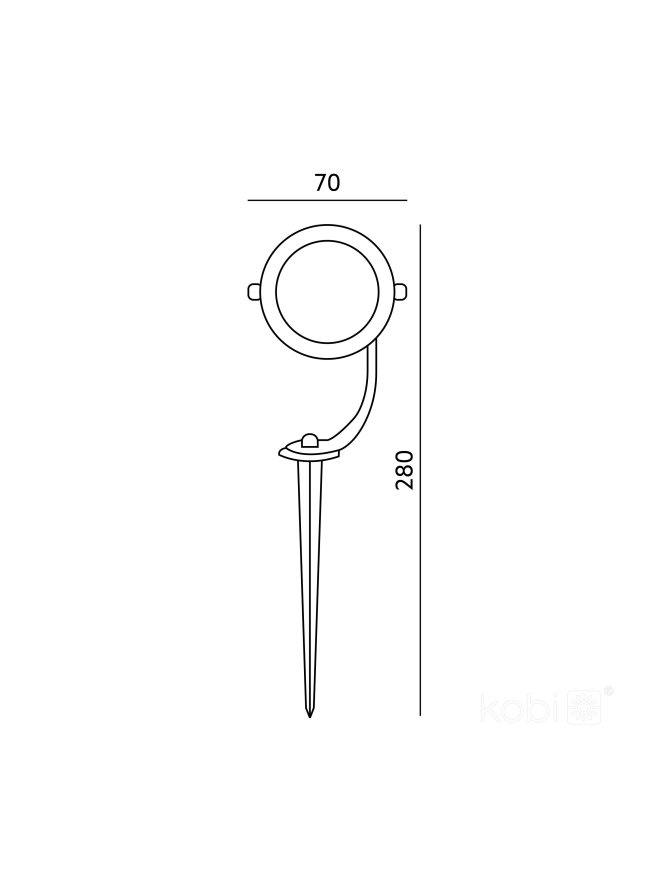 Lampa ogrodowa BLAKE UNO 1xGU10 IP65 czarna Kobi