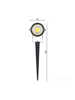Lampa ogrodowa LED BLAKE 5W 3000K IP65 czarna Kobi