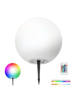Lampa ogrodowa Solar LED GARDEN BALL 40cm 3000K+RGB Kobi