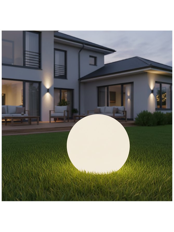 Lampa ogrodowa Solar LED GARDEN BALL 40cm 3000K+RGB Kobi