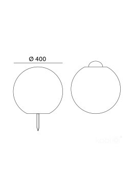 Lampa ogrodowa Solar LED GARDEN BALL 40cm 3000K+RGB Kobi