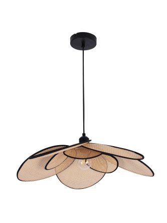 Lampa wisząca zwis boho rafia bambus naturalna rustykalna - LEDco.pl 2