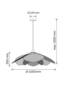 Lampa wisząca zwis boho rafia bambus naturalna rustykalna - LEDco.pl