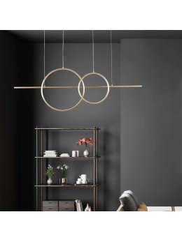 Lampa wisząca nowoczesna elegancka koła okręgi LED - LEDco.pl