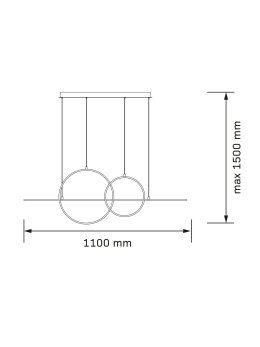 Lampa wisząca nowoczesna elegancka koła okręgi LED - LEDco.pl