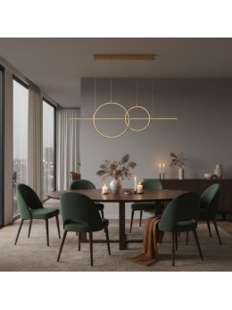 Lampa wisząca nowoczesna elegancka koła okręgi LED - LEDco.pl