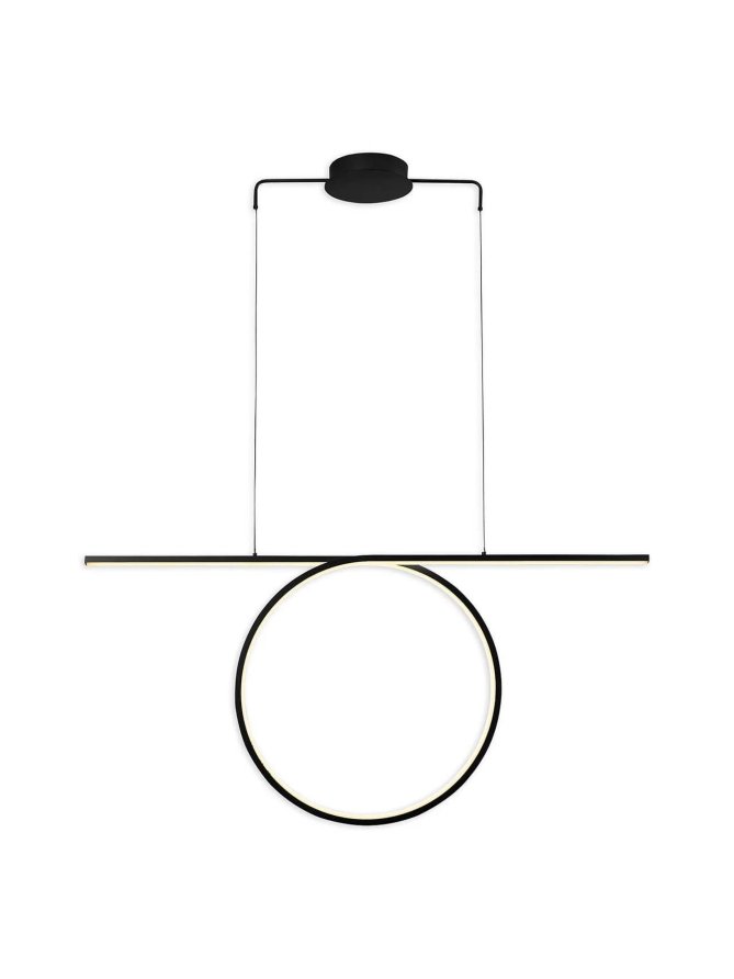 Lampa wisząca nowoczesna koło pierścień LED nad stół - LEDco.pl