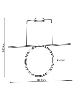 Lampa wisząca nowoczesna koło pierścień LED nad stół - LEDco.pl