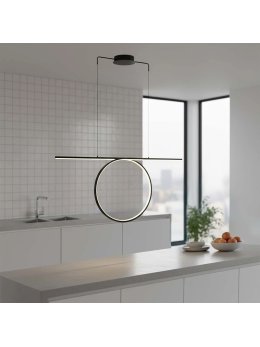 Lampa wisząca nowoczesna koło pierścień LED nad stół - LEDco.pl