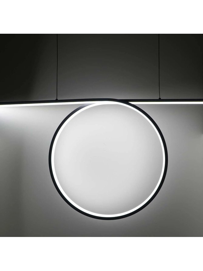 Lampa wisząca nowoczesna koło pierścień LED nad stół - LEDco.pl