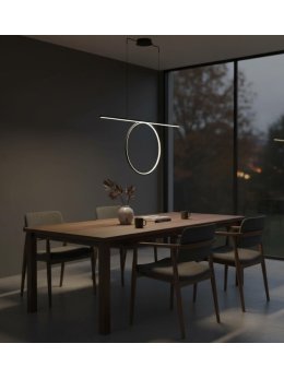 Lampa wisząca nowoczesna koło pierścień LED nad stół - LEDco.pl
