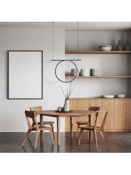 Lampa wisząca nowoczesna koło pierścień LED nad stół - LEDco.pl