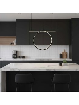 Lampa wisząca nowoczesna koło pierścień LED nad stół - LEDco.pl
