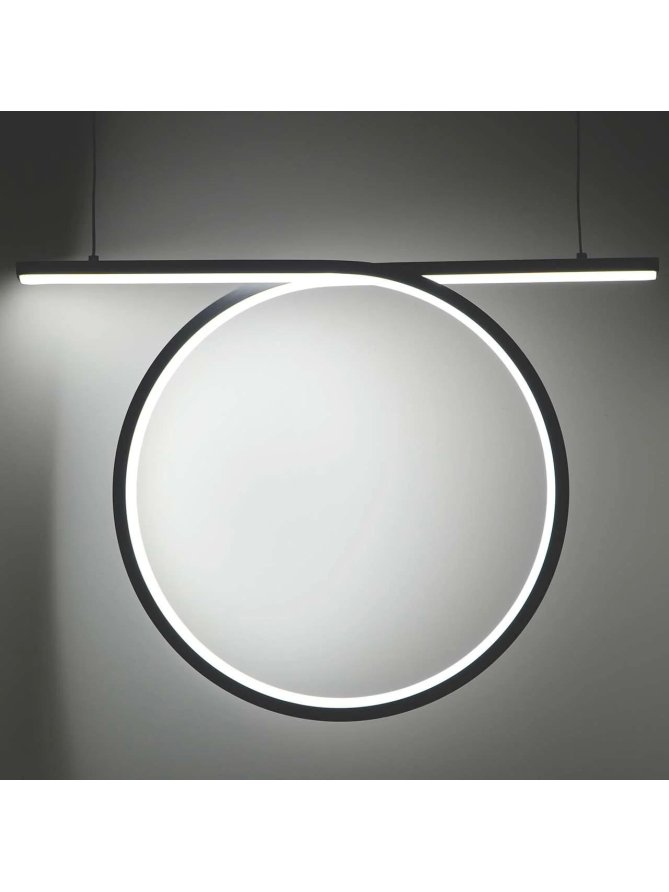 Lampa wisząca nowoczesna koło pierścień LED nad stół - LEDco.pl