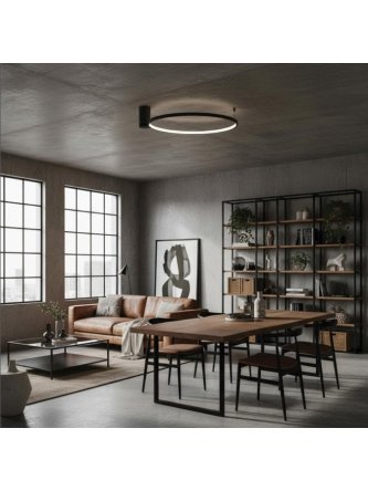 okrągła lampa sufitowa ring LED do salonu nad stół minimalistyczny  - LEDco.pl 2