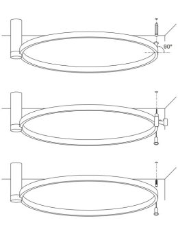 okrągła lampa sufitowa ring LED do salonu nad stół minimalistyczny  - LEDco.pl